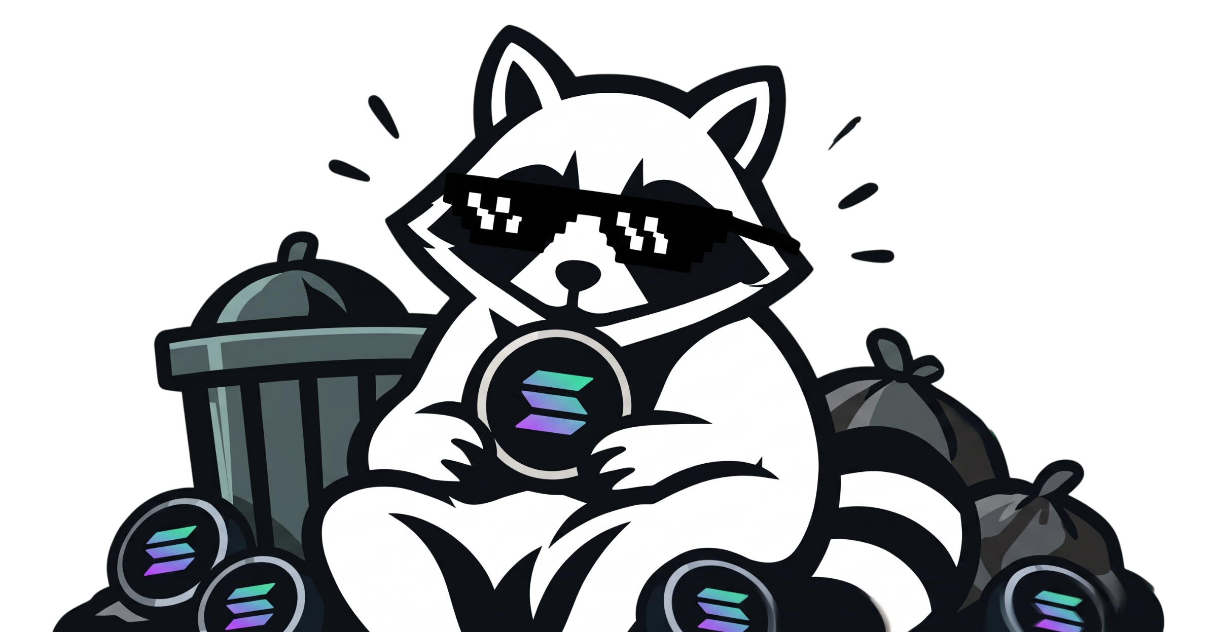Raccoon Holding Coin